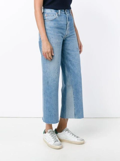 Shop Re/done Levi's Cropped Flared Jeans - Blue