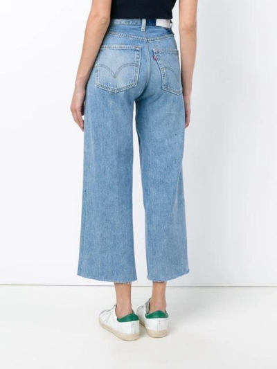 Shop Re/done Levi's Cropped Flared Jeans - Blue