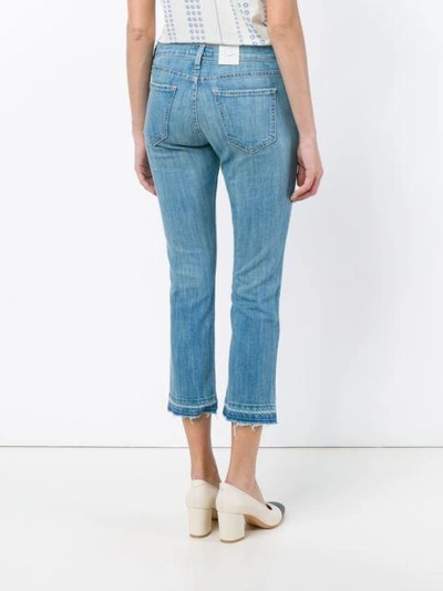 Shop Current Elliott Klassiche Cropped-jeans In Blue