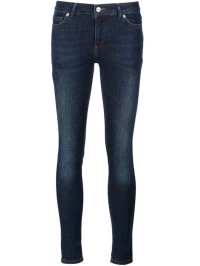 Anine Bing Mid Rise Skinny Jeans - Blue