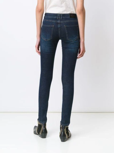 Shop Anine Bing Mid Rise Skinny Jeans - Blue