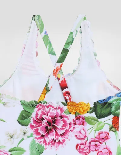 Dolce & Gabbana Floral-print Swimsuit In Print