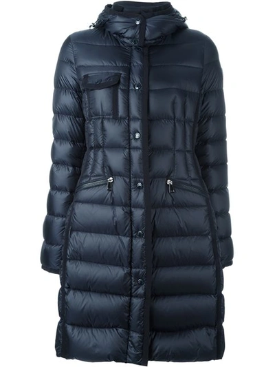 Moncler 'hermine' Short Coat In Blue