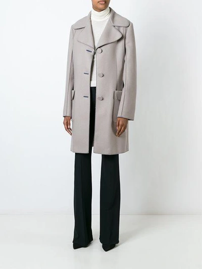 Shop Maison Margiela Contrast Stitch Coat