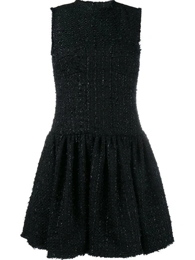 Shop Simone Rocha Tweed Shift Dress In Black