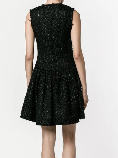 Shop Simone Rocha Tweed Shift Dress In Black