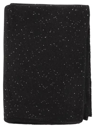 Fabiana Filippi Women's Scarf With Micro Sequins In Black