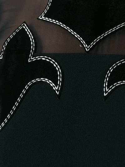 Shop Fausto Puglisi Damask Detail Dress In Black