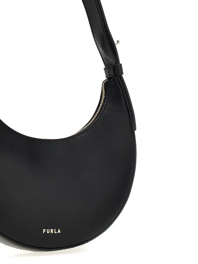 Furla Curved Silhouette Mini Shoulder Bag In Black
