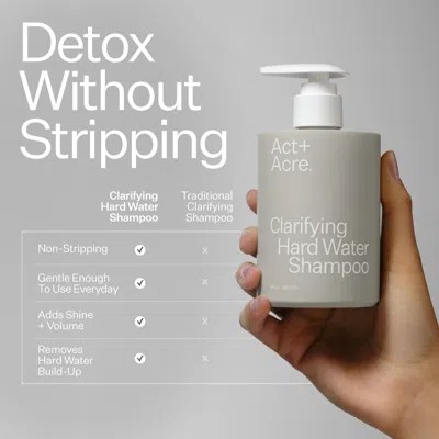 Act+acre Clarifying Hard Water Shampoo For Scalp + Hair Build-up