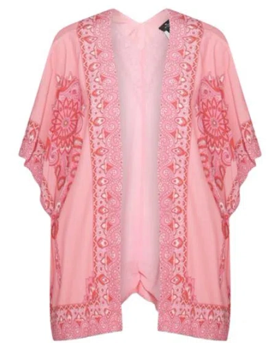 Etro Draped Kimono Sleeves Lightweight Paisley Top In Multicolor