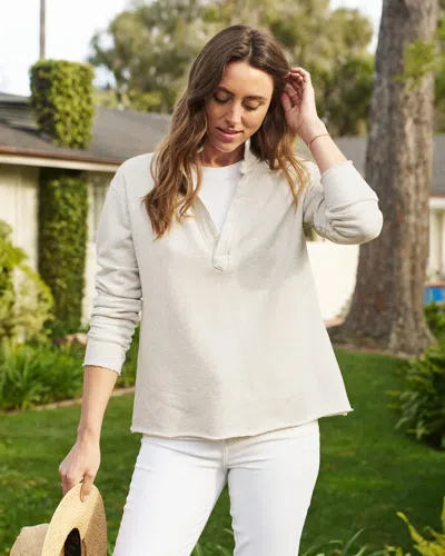 Frank And Eileen Patrick Popover Henley Gray In Light Heather Gray Melange