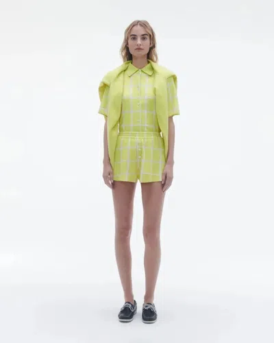 Guest In Residence Picnic Plaid Shorts Lemon Combo In Lemon Combo