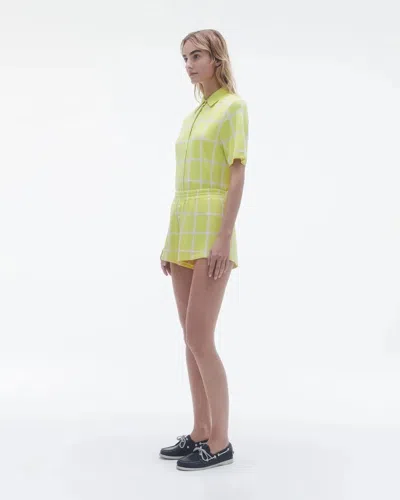Guest In Residence Picnic Plaid Shorts Lemon Combo In Lemon Combo