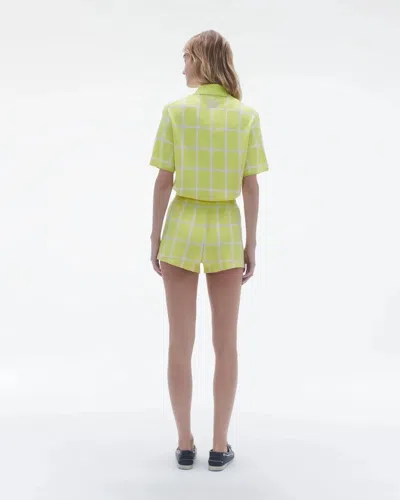 Guest In Residence Picnic Plaid Shorts Lemon Combo In Lemon Combo