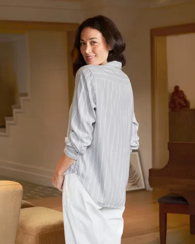 Frank And Eileen Relaxed Button Up Shirt Gray In Gray Melange Stripe