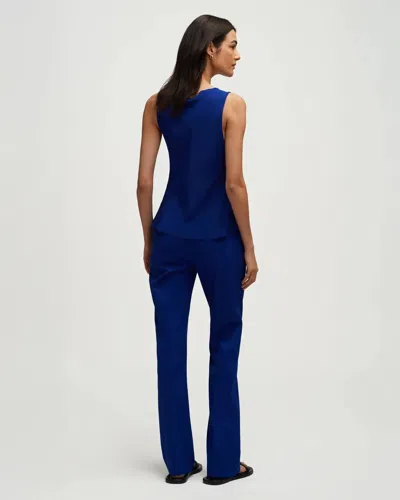 Argent Tank In Silk Charmeuse In Lapis