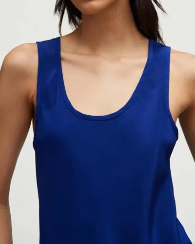 Argent Tank In Silk Charmeuse In Lapis