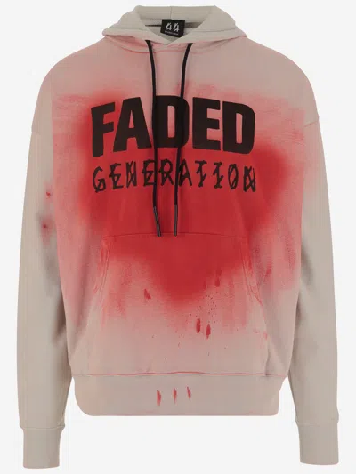 44 Label Group Faded Gen Cotton Sweatshirt With Print