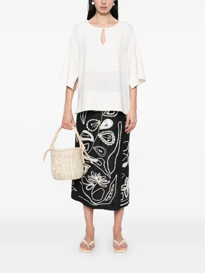 Alberto Biani Keyhole-neck Blouse