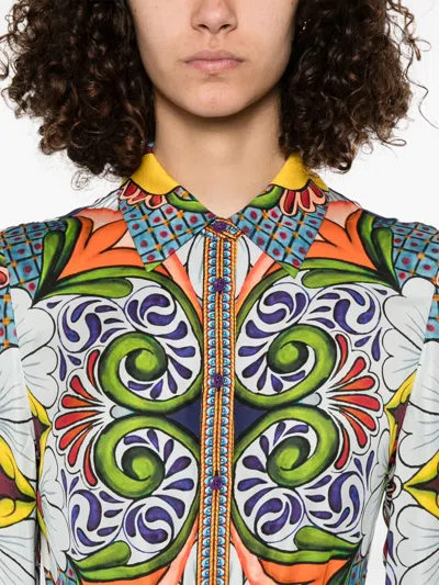 ALICE AND OLIVIA ALICE + OLIVIA CHASSIDY PRINTED SHIRT DRESS 