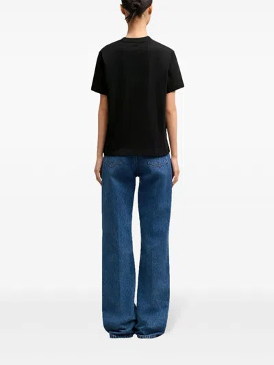 Ami Alexandre Mattiussi Ami Paris Men Black Polo Shirt With Adc Embroidery At The Front In Cotton Man