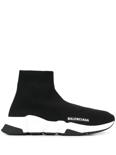 Balenciaga Speed Lt Logo-print Stretch-knit High-top Sneakers