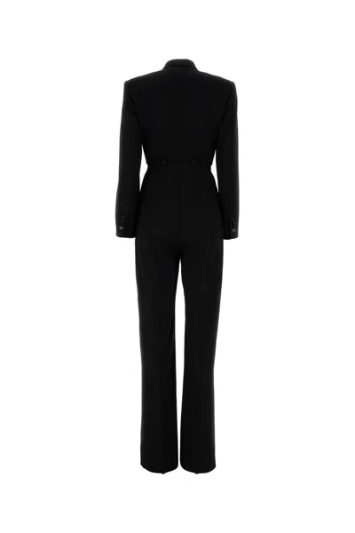 Max Mara Pianoforte Black Stretch Wool Mincio Jumpsuit