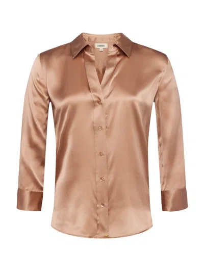L'agence Dani Silk Blouse In Pecan