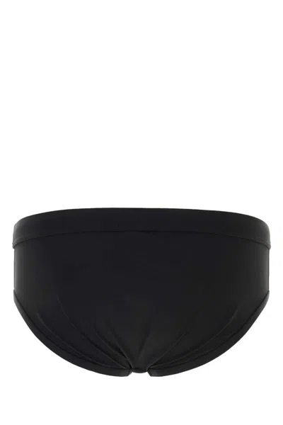Dolce & Gabbana Black Stretch Nylon Swimming Brief In Black