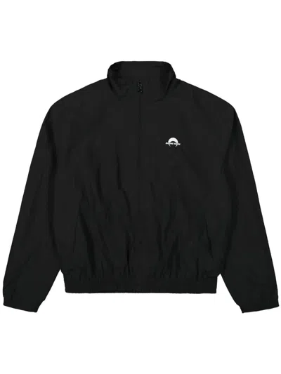 Marine Serre Moon Nylon Track Jacket In Black