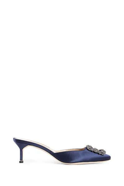 Manolo Blahnik Mules In Blue
