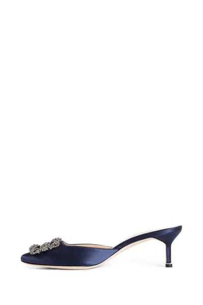 Manolo Blahnik Mules In Blue