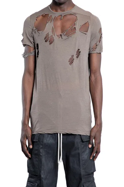 Rick Owens Drkshdw Livello Hollywood T In Jersey Di Garza Di Cotone In Brown