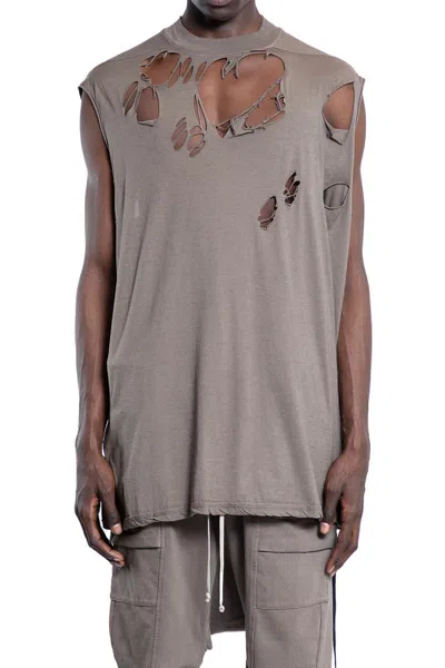 Rick Owens Drkshdw Tarp Tank Top In Brown
