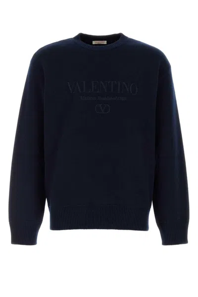 Valentino Wool Jersey. In Navy