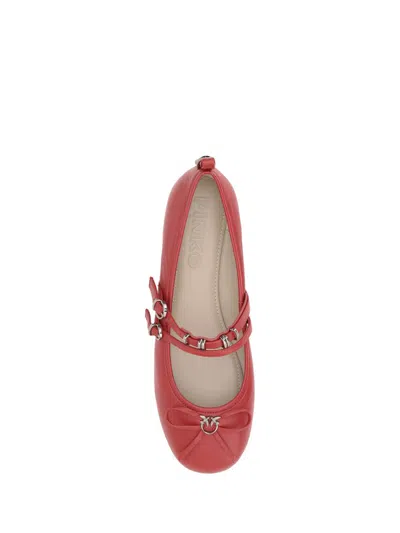Shop Pinko Ballerinas In Red