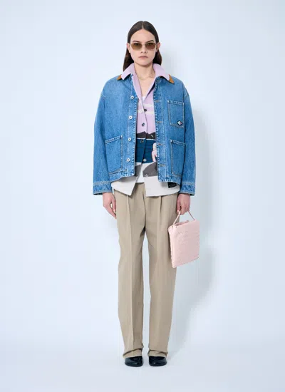 Bottega Veneta Intarsia Knit Shirt In Pink