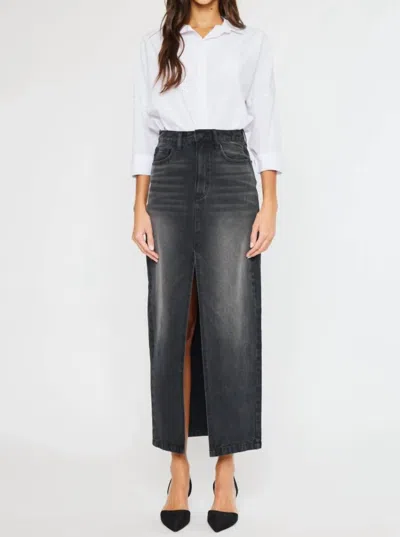 Kancan Outlaw Maxi Skirt In Midnight In Black