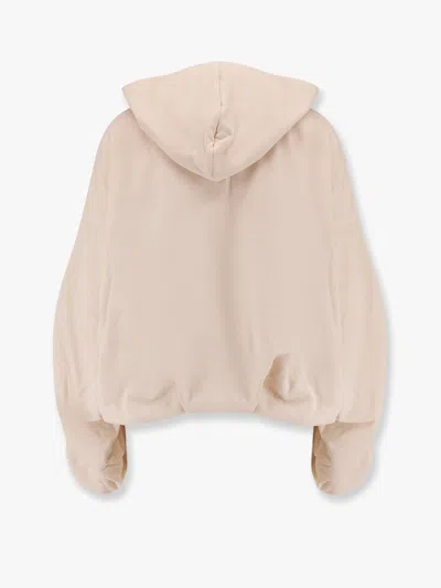 Dries Van Noten Oversized Gathered Cotton-jersey Sweatshirt In Cream