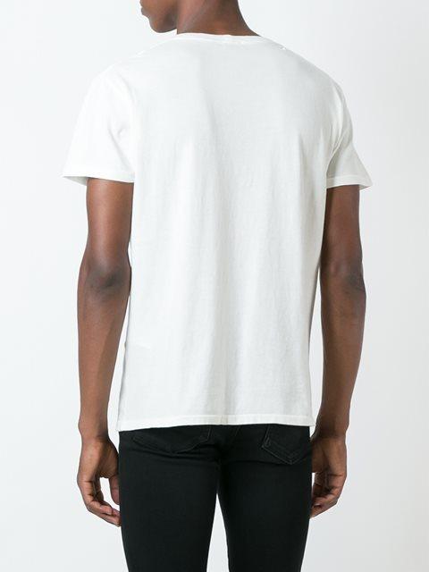 Saint Laurent Distressed Effect T-shirt In White | ModeSens