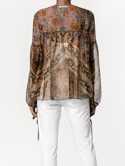 Shop Chloé Printed Blouse In Multicolour