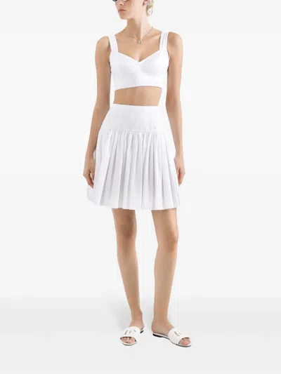 Dolce & Gabbana Flared Mini Skirt In White