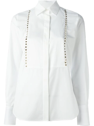 Shop Valentino 'rockstud' Shirt In White