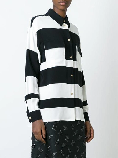 Shop Lanvin Striped Shirt - Black