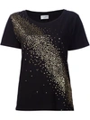 SAINT LAURENT glitter detail T-shirt,439129Y2ZJ211593879