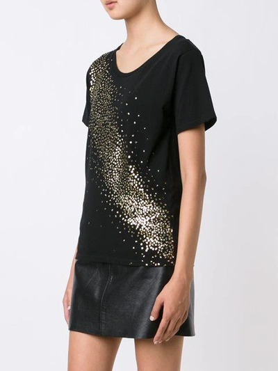 Shop Saint Laurent Glitter Detail T-shirt