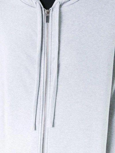 Shop Thomas Wylde Zipped Long Hoodie In Grey