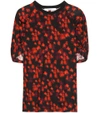 Givenchy Floral Print Jersey Top In Red