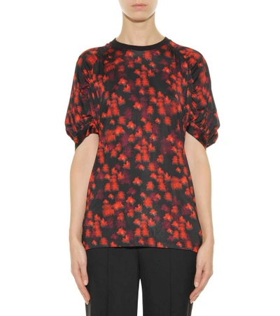 Shop Givenchy Printed Blouse In Red